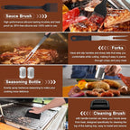 Blackstone Griddle Accessories Kit, 27Pcs Grilling Accessories Set for Blackstone and Camp Chef, Flat Top Grill Accessories Set with Spatulas, Scraper, Grill Press, Basting Cover for BBQ