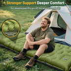 Sleeping Pad for Camping, 6" Extra Thick Camping Sleeping Pad with Pillows & Built-in Foot Pump, Ultralight Inflatable Sleeping Pads Compact for Travel Tent Hiking Camping Backpacking Car Camp Gear