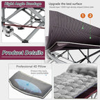 ABORON Heavy-Duty Folding Guest Bed for Adults, 500lb Capacity, Portable Extra Cot with 1244D Double Layer, Ideal for Indoor Guest Stays & Temporary Home Use