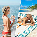 Beach Blanket Waterproof Sandproof Extra Large Beach Mat 79" X 83"/120"x108"for 1-8 Adults Quick Drying Durable Outdoor Picnic Mat for Beach Travel Camping Hiking