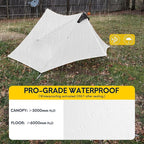 LANSHAN Ultralight Tent 3-Season Backpacking Tent for 1-Person or 2-Person Camping, Trekking, Kayaking, Climbing, Hiking