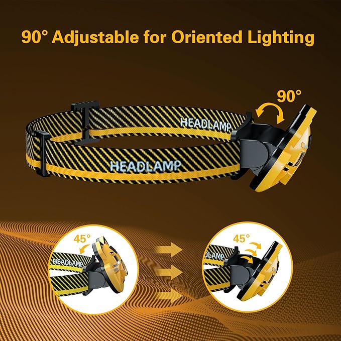 COSOOS LED Rechargeable Headlamp for Kids Flashlight Camping Gear, Outdoor Head Lamp for Boy Girl, 2.6oz Lightweight Headlight, Birthday Gift