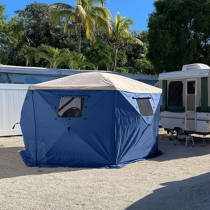 Clam Quick-Set Wind & Sun Panel Attachment – Accessory for Screen Shelter Canopy Tent – Includes 2 Panels with Carry Bag – Outdoor Privacy & Weather Protection (Tent Not Included)