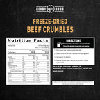 Ready Hour Freeze-Dried Beef Crumbles Case Pack – 12 Servings (6 Pouches) – Emergency Protein Supply, Long-Term Meat Storage, Prepper Meat Pack, Shelf Stable Beef, Survival Food