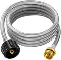 Propane Hose Adapter, 12 FT Braided Hose for Coleman Stoves, Charbroil Portable Grill, Blackstone 17" 22" Tabletop Griddles, Weber Q Grills, Buddy Heater - Converts 1 lb to 20 lb Tanks
