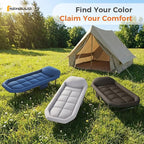 NEWBULIG Foldable Camping Cot for Adults, Sleeping Cots with Mattress, Pillow and Side Pocket, 6-Angle Adjustable Folding Camp Bed, 450lbs Weight Capacity, for Hiking, Traveling, Office Napping, Guest