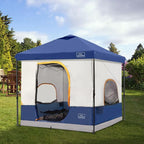 KAMPKEEPER 6 Person Camping Tent, 10x10 Pop Up Canopy Tent with Camping Inner Tent, Converts 10'x10' Straight Leg Canopy into Camping Tent–Fully Vented Roof(Canopy & Frame Included)