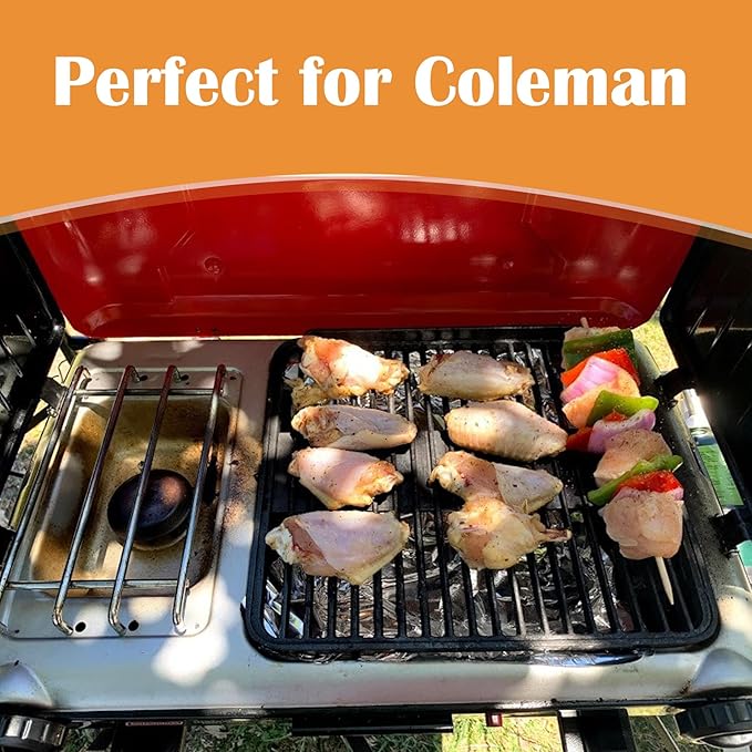 Grill Grates for Coleman 2-in-1 Camping Grill, Cooking Grid for Coleman 2 Burner Propane Stove, Fits Coleman Classic 2-Burner 2000020929 2000020925 2157480 ‎2000038016 Propane Stove Replacement Parts