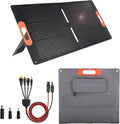 100W Solar Panel, High Efficiency Portable Solar Charger with Kickstand, MC4 Output,3-in-1 DC Connector, IP65 Waterproof for Portable Power Stations,Outdoor Camping, RV, Van, Emergency