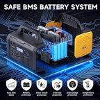 Portable Power Station 1024Wh, Solar Generator LiFePO4 (LFP) Battery with 120V AC Outlet, Fast Charging, Electric Generator for RV Camping Outdoor Hiking Home Emergency Backup (Solar Panel Optional)