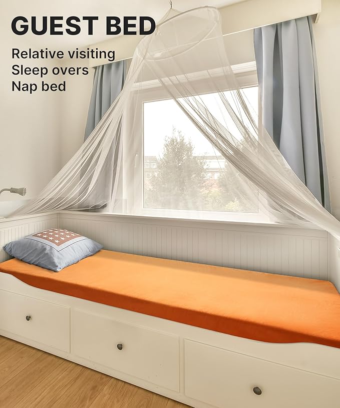 3 Inch Memory Foam Camping Mattress, Dual Layer Thick Sleeping Camp Pad for Car Tent Cot, Roll-Up Portable Glamping Floor Bed for Guests Sleepover