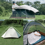 Naturehike Cloud River Tent [2025 Upgrade] - 2-3 Person Lightweight Backpacking Tent, Black Coating for Sun Protection, Windproof & Rainproof, Easy Setup for Camping Hiking Travel, Double Layer Tent