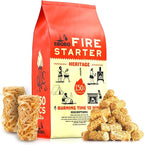 150 pcs Natural Fire Starters for Fireplace, Wood Stove, Charcoal Grill, BBQ, Fire Pit & Smoker – Wood Wool & Wax Rolls – Easy to Light, No Prep, No Mess