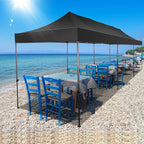 COBIZI 10x30 Pop up Canopy Tent 10x30 Canopy No Sidewall Waterproof Heavy Duty Commercial for Parties Outdoor Garden Gazebo Tent, Carry Bag with Wheel(10x30ft No Sidewalls, Black)