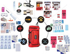 QK 3-Person, 7 Day Completely Prepared Survival Kit for Emergency Preparedness - 1 Week Go Bag Includes First Aid, Survival Tools, Food and Water. Emergency Kit for Earthquakes and Other Disasters.