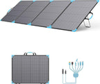 400W Bifacial Portable Solar Panel for Power Station, 23.5% High Efficiency ETFE Foldable Solar Charger for Camping Essentials,IP68 Waterproof 3 Reinforced Kickstands for RV Off-Grid Blackouts