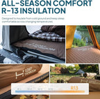 LOSTHORIZON Air & Foam Camping Mattress, Self-Inflating Sleeping Pad, 4.5" Thick, with Pump Sack, Full
