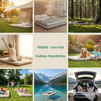 Freein 4" Drop Stitch Camping Air Mattress, Ultralight Inflatable Sleeping Pad with 7 PSI Firm Support, Fast 2–3 Min Inflation, Portable Backpacking & Tent Camping Bed, 76" x 26"