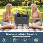 COSTWAY Insulated Portable Cooler, Hard Shell Ice Chest w/ 2 Cup Holders, Bottle Opener, Drain Plug, 3-Day Ice Retention, Outdoor Leak-Proof Dry Box for Beach, Camping, Fishing, Picnic