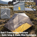 Naturehike Mongar UL Tent [2025 Upgrade] - 1-2 Person Ultralight 3 Season Camping Tent, Waterproof One Person Two Person Backpacking Tent for Hiking, Cycling, Easy Setup