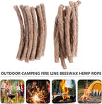 Emergency Fire Starter | Windproof & Waterproof Storm Matches with Waterproof Case & Wax Rope | Survival Gear for Camping, Hiking, Bushcraft, Outdoor Survival