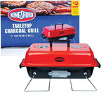 Kingsford Tabletop Charcoal Grill, Portable, Compact Grilling and BBQ, 17" Rectangular, 170 Sq In Cooking Surface