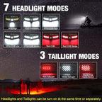 LED Headlamp, 1000lumens 230° Widebeam Headlight 4 Packs, USB Rechargeable HeadLamp with Red Taillight, Lightweight Waterproof Headband Light for Camping Running Hiking, Hard Hat Headlamp