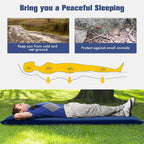 Tangkula Self Inflating Sleeping Pad, 3 Inch Inflatable Camping Mattress Pad with 9.5R Value, Insulated Foam Camping Mat with Pillow, Lightweight Camp Sleep Pad for Backpacking, Car, Tent
