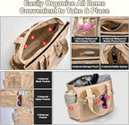 Odoland Soft Cooler Bag, Collapsible Leakproof Insulated Cooler Bag with Multi-Pocket Design, Portable Soft Side Cooler Backpack for Beach, Picnic, Camping, Travel and Daily Use for Women