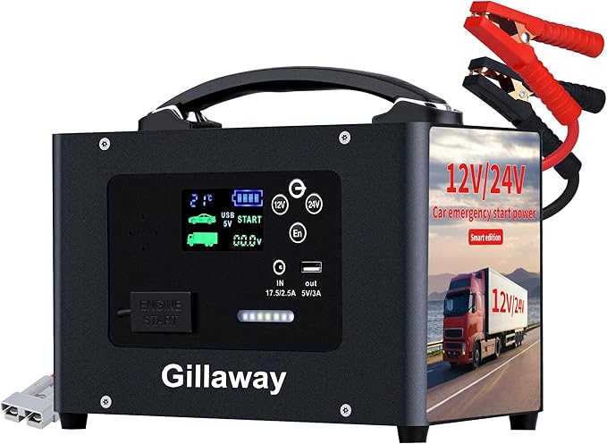 10000A Jump Starter, 24V 155WH Car Jump Starter Battery Pack for All Gas & All Diesel Engine, Portable Truck Jump Starter, Power Station for Camping Essentials, Portable Power Bank (V10-1)