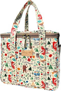 Kwang Min Insulated Insulated Cooler Bag,Reusable Large Lunch Bag for Women, Great for Outdoors,Camping,Party,Premium Quality,Adjustable Strap,Foldable