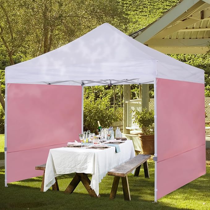 COOSHADE Instant Canopy SunWall 10x10 Canopy SideWall for Pop up Canopy Tent, 1 Pack Sidewall Only, Pink