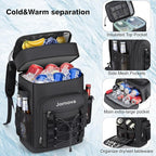 Insulated Cooler Backpack, 40L Leakproof Backpack with Double Compartments for Men & Women, Large Lunch Cooler for Camping, Beach, Travel, Picnic, Up to 48 Cans