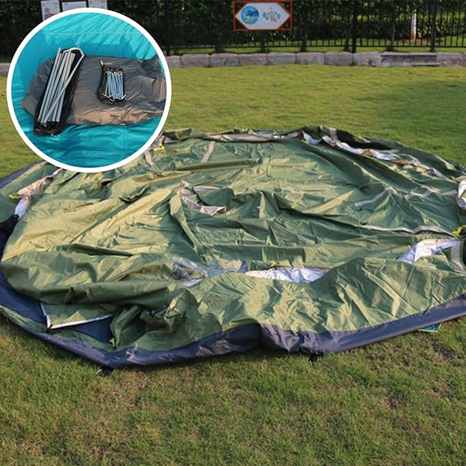 GeRRiT 4M Bell Tent, Tent Yurt 210D Oxford India Tent, Waterproof Bell Tent, Portable Privacy Tent for Family Camping Outdoor Hunting