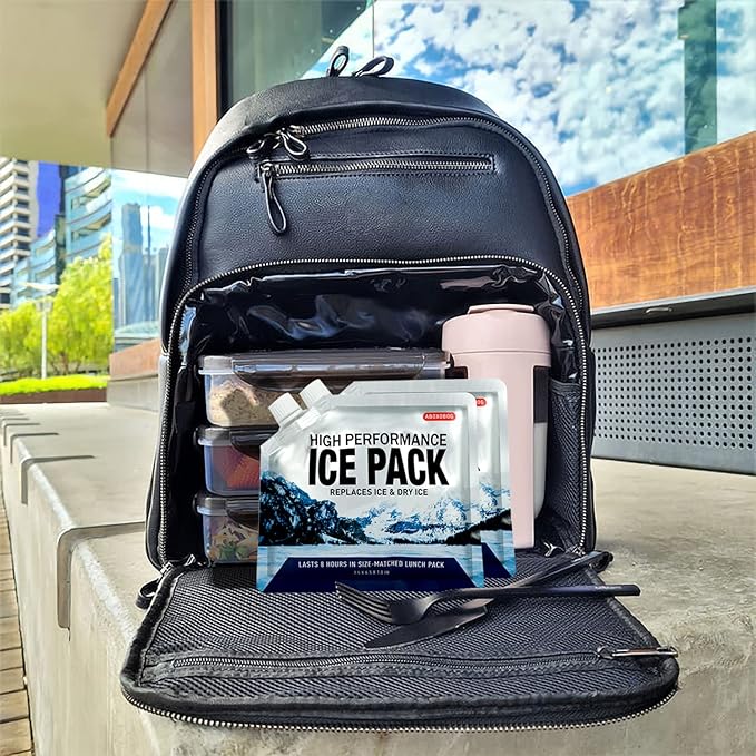 Reusable Ice Packs for Coolers Long Lasting Gel Freezer Packs for Cooler Bag Lunch Box,Keeps Food Cold Fresh (5 Pack, S(6.5"x7.5"))