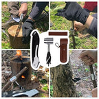 Bushcraft Gear Hand Auger Drill,Survival Tools with Folding Saw Making Wooden Rocket Stoves, 1”Dia Drill Peg and Scotch Eye Maker Settlers Wrench for Camping Shelter Building (1“Dia)