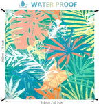 Beach Blanket Waterproof Sandproof Beach Mat 79" X 83"/10'x9'for 2-8 Adults Quick Drying Outdoor Picnic Mat Beach Accessories for Travel, Camping, Hiking