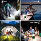 LETMY LED Camping Lantern for Power Outages, 3 Color Modes & Dimmable Battery Powered Lantern, IP65 Waterproof & Collapsible, Lanterns Flashlight Survival Kits for Emergency Hurricane Hiking, 4 Pack