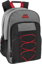 Trail maker (24 Pack) 18 Inch Heavy Duty Bulk Dual Compartment Bungee Backpacks for College, Homeless, Men, Women (Dark Colors Pack)