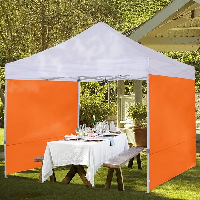 COOSHADE Instant Canopy SunWall 10x10 Canopy SideWall for Pop up Canopy Tent, 1 Pack Sidewall Only, Orange