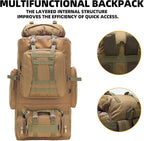 King'sGuard 100L Camping Hiking Backpack Molle Rucksack Military Camping Backpacking Daypack