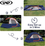 Camping Tent 2-4 Person, Waterproof Windproof Tent with Rainfly Easy Set up-Portable Dome Tents for Camping…