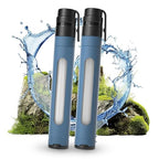 Water Filtration System with Transparent Window,Water Filter strow Survival for Outdoor & Camping Supplies | Ultralight,Portable,and Durable Emergency Water Purifier(2pc)