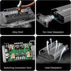 Alternator Charger Fleet 1000 Compatible with Power Station Solar Generators, Car and Solar Max 1000W Driving Car DC-DC Battery Charger sutible for Gasoline RVs,SUVs,Diesel Cars, Boats