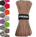 VVAAGG 1000 Tan Paracord 50FT Utility Parachute Cord 4mm Nylon String12 Strand Nylon Camping Rope, Tent Rope, Clothsline Rope for Survival & Camping Gear