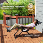 UDPATIO Oversized Zero Gravity Chair 33In XXL Patio Reclining Chair with Cushion, Outdoor Folding Recliner with Pillows, Cup Holder, Foot Rest & Padded Headrest, Support 500LB (2, Dark Grey-XL)