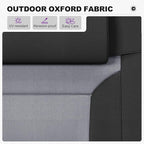 PURPLE LEAF Extra Wide Outdoor Reclining Chair Set of 2 Patio Zero Gravity Chaise Lounge Folding Chair with Quilted Cushion Adjustable Headrest for Lawn Camping Beach Pool Black and Grey