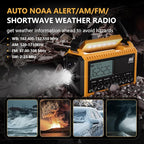 Emergency Radio12000mAh, Weather Radio 6 Ways Powered, Solar Hand Crank Radio Flashlight Cell Phone Charger, AUTO NOAA AM/FM/SW Portable Radio Rechargeable, Reading Lamp, SOS Alarm for Emergencies