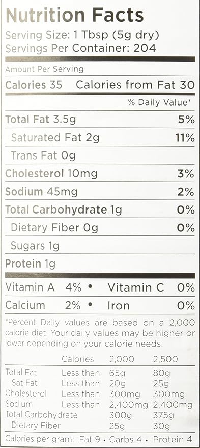 Butter Powder Mix Can Emergency Food Supply, 510 Servings, 10 Year Shelf Life, Certified Gluten Free, Made with Real Milk, 15 Calories per Serving - Dry Butter Powder Blend, Ingredient for Baking and Cooking