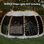 LEEDOR Pop Up Screen House, 6-10-15 Person Outdoor Screen Tent，Camping Screen Room with Carry Bag, Screened Gazebo with Mosquito Netting, Instant UV Resistant Sun Shelter for Garden, Patio, Backyard